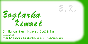 boglarka kimmel business card